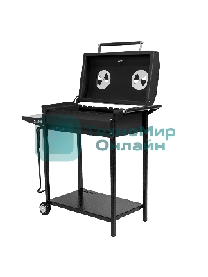 Мангал Palisad Camping на колесах с крышкой-барбекю, 662х390х920, сталь 2 мм, термометр, кочерга