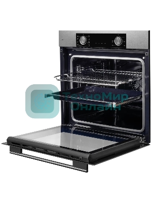 Встраиваемый духовой шкаф Kuppersberg HF 608 BX 80 л, High-Tech, 6 режимов, паровая очистка, черный, нерж. сталь