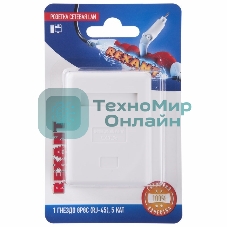 Розетка Rexant сетевая LAN, на стену, (1 гнездо 8Р8С (Rj-45), 5e кат)
