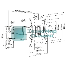 Кронштейн ЖК наклонно-поворотный 23-43