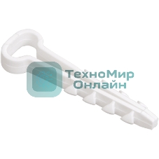 Дюбель-хомут d5х8 мм для плоского кабеля нейлон белый (уп. 100 шт) IEK UHH35-5-8-100