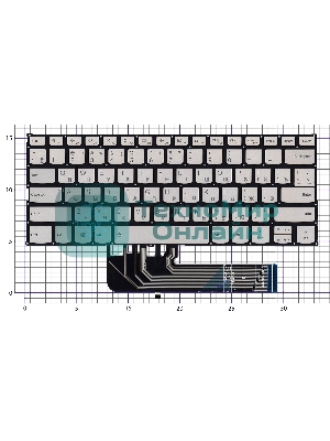 Клавиатура для ноутбука Lenovo Ideapad 530S-14ARR серебристая