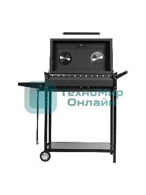 Мангал Palisad Camping на колесах с крышкой-барбекю, 662х390х920, сталь 2 мм, термометр, кочерга