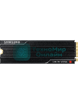 Накопитель SSD 2Tb Samsung 9100 PRO, M.2, PCI-E 5.0 x4, TLC 3D NAND R/W - 14700 (14800)/13400 (13300) Mb/s с радиатором