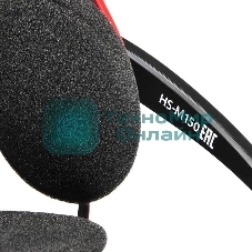 Гарнитура проводная с микрофоном Oklick HS-M150 черный/красный 2.2м накладные (NO-003N)