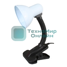 Светильник UF-320P С01 настол. прищепка 230В 60Вт E27 ЛОН бел. Ultraflash 12370