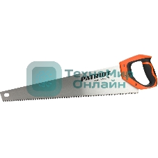 Ножовка Patriot WSP-500L, по дереву, 7 TPI крупный зуб, 3-х сторонняя заточка, 500мм