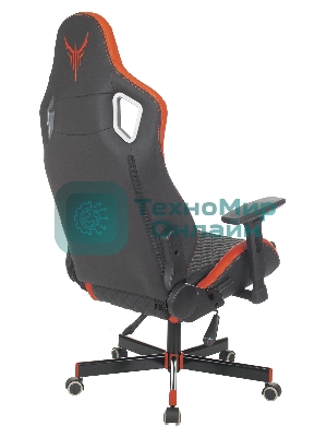 Кресло Knight OUTRIDER черный/красный, экокожа, 120 кг, механизм качания