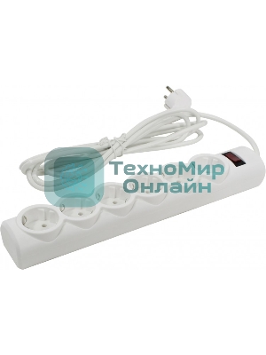 Сетевой фильтр Defender DFS 153 3 м, белый, 6 розеток