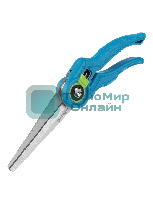 Секатор цветочный Palisad LUXE удлиненный, 275 мм, регулировка захвата, пластиковые рукоятки