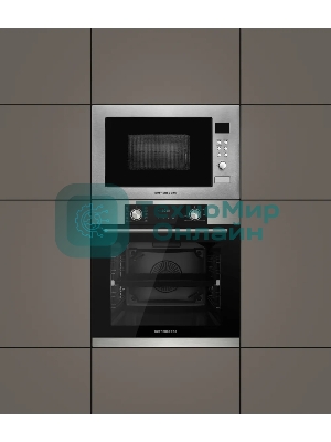 Встраиваемый духовой шкаф Kuppersberg HF 608 BX 80 л, High-Tech, 6 режимов, паровая очистка, черный, нерж. сталь