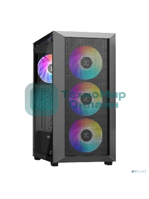Компьютерный корпус XASTRA A406 4ARGB Black ATX/Mesh/tempered glass/4x120мм ARGB PWM fans/A406-4FC12A