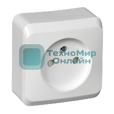 Розетка 1-м ОП Этюд 16А IP20 защ. шторки без заземл. белый SchE PA16-002B