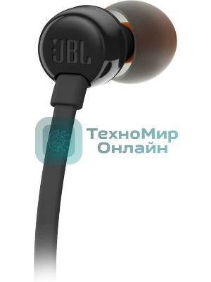 Проводные наушники JBL Tune 110 черный, внутриканальные, Jack 3.5 мм