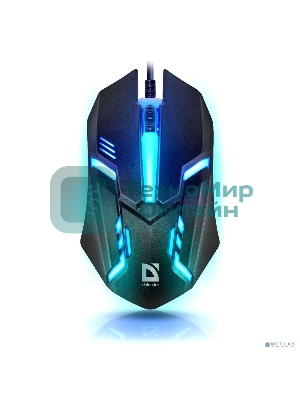 Мышь проводная Defender Hit MB-550 черный, 1600 dpi, USB, кнопки - 4