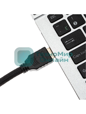 Кабель аудио-видео Cactus CS-HDMI.2-1.8 HDMI (m)/HDMI (m) 1.8м. позолоченные контакты черный