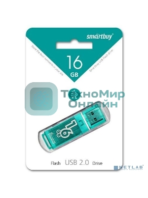 Флешка USB Smartbuy Glossy series Green (SB16GBGS-G), 16Gb, USB 2.0, R/W 25/15, зеленый