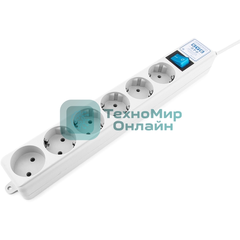 Фильтр-удлинитель Power Cube PRO, 1,9 м, LC контур, 16А/3,5кВт Surge protector Power Cube Pro 1,9 m, LC circuit, 6 outlets (белый) 16A/3,5kVt