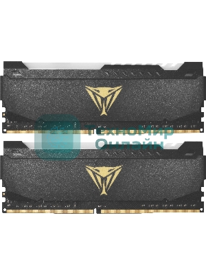 Оперативная память Patriot Viper Steel, DDR4, 64GB (2x32GB), 3600MHz, CL20, DIMM, с радиатором, RGB, черный