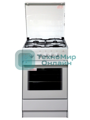 Плита газовая Darina 1B GM 441 005 W белый/черный, конфорок 4 шт, духовка 50 л, 50 см x 85 см x 51 см