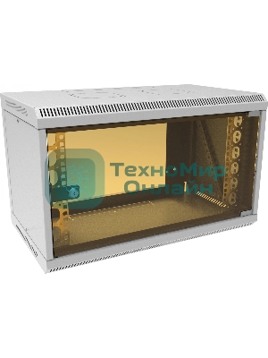 Шкаф коммутационный Suprlan (05-1060) настенный 6U 600x350 мм пер. дв. стекл направл. под закл. гайки 70 кг RAL 7035 285 мм 13.3 кг 360 мм