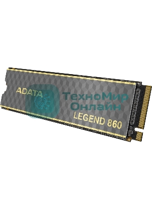 Накопитель SSD ADATA LEGEND 860, 2Tb, PCIe 4.0 x4, M.2 2280, NVMe, R/W 6000/5000, с радиатором