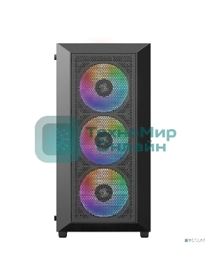 Компьютерный корпус XASTRA A406 4ARGB Black ATX/Mesh/tempered glass/4x120мм ARGB PWM fans/A406-4FC12A