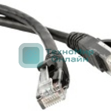 Патч-корд TWT UTP кат.5e, с заливными колпачками, 2.0 м, черный