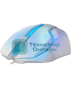 Мышь проводная Defender Cyber MB-560L белый, 1200 dpi, USB, кнопки - 3