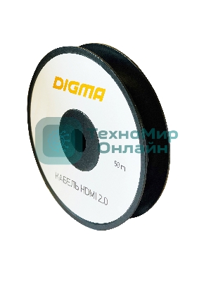 Кабель аудио-видео Digma HDMI 2.0 AOC HDMI (m)/HDMI (m) 50м. позолоченные контакты черный