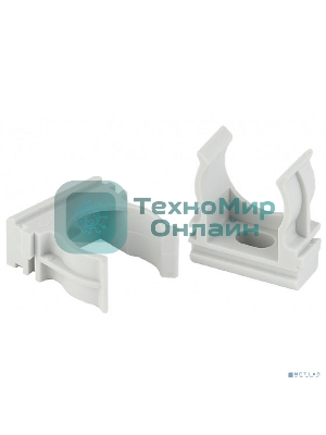 Крепеж-клипса ЭРА (cерый) для трубы d 25мм (100/1300/31200)