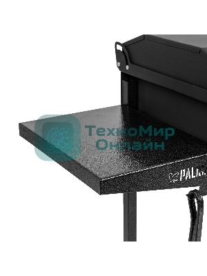 Мангал Palisad Camping на колесах с крышкой-барбекю, 662х390х920, сталь 2 мм, термометр, кочерга