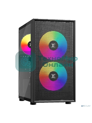 Компьютерный корпус XASTRA A305M 3ARGb Black mATX/Mesh/tempered glass/2x140мм + 1x120мм ARGb PWM fans/Door/ A305M-2FC14A-1FC12A-D