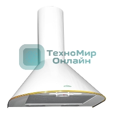 Вытяжка каминная Elikor Эпсилон 50П-430-П3Л белый/золотистый, 50 см, 430 куб. м/ч, 54 дБ