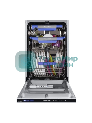 Встраиваемая посудомоечная машина Maunfeld MLP-08IMR, белый/черный, 44.5 см, 10 компл., 47 дБ, класс A++