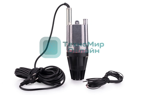 Насос вибрационный погружной Водолей-3к, 40м, 3ж, т./защ., нижний забор, 220 Вт, в коробке