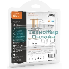 Лента светодиодная Basic Gauss 12V 10W/m 700lm/m 3000K IP65 LED 3m 1/100
