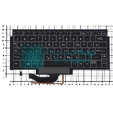 Клавиатура для ноутбука Toshiba Portege Z10t черная с серой рамком и указателем