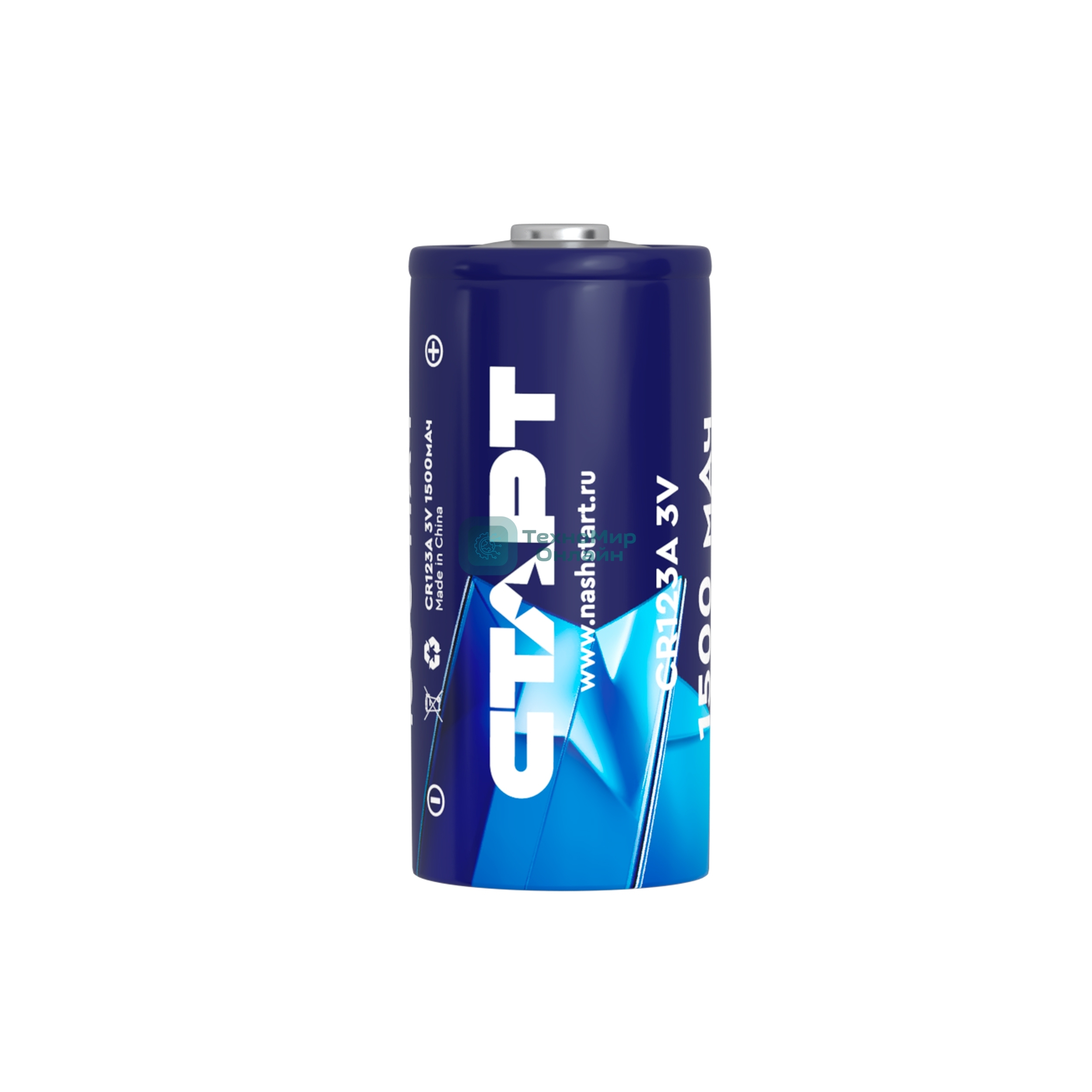 Батарейка СТАРТ CR123А 1500 мАч – 20/200, CR123А, 1500 мАч, 1 шт. на блистере