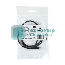 Кабель USB2.0 Cablexpert (RU) AM/Type-C CCP-USB2-AMCM-1M-RU-B, 3A, 36Вт, QC3.0, медь, двойной экран, 1м, черный, пакет