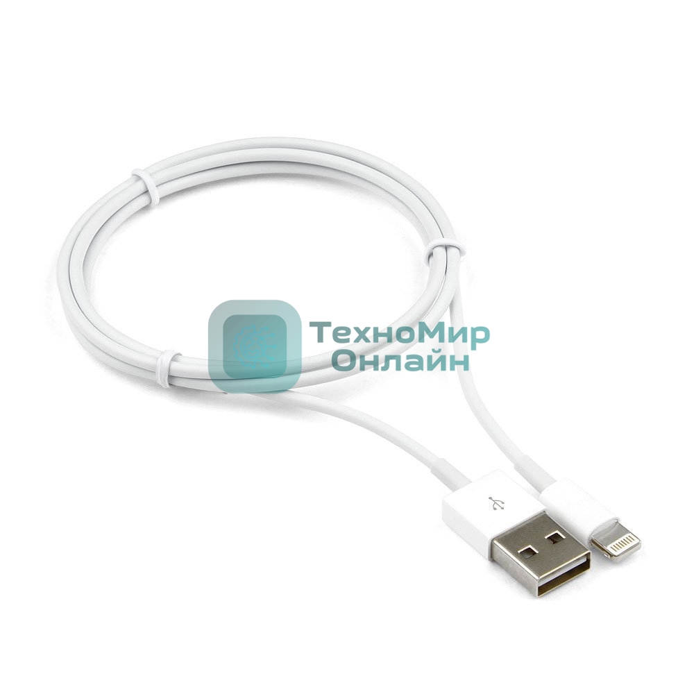 Кабель USB Cablexpert CC-USB-AP2MWP AM/Apple, для iPhone5/6 Lightning, 1м, белый, пакет
