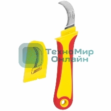 Нож монтажника Rexant нержавеющая сталь, изогнутое лезвие