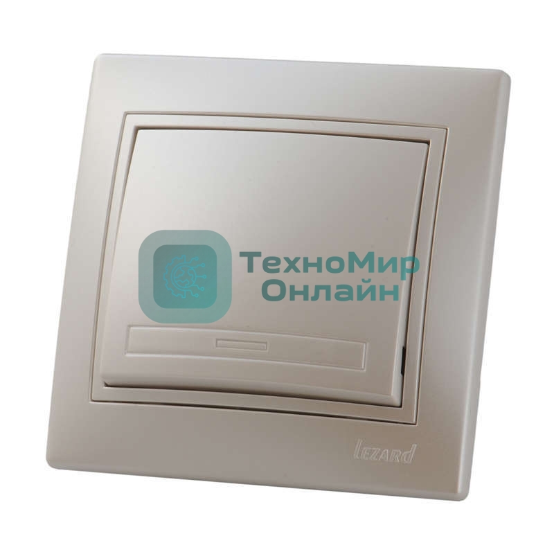 Выключатель 1-кл. СП Мира 10А IP20 жемчуж. белый перламутр LEZARD 701-3030-100