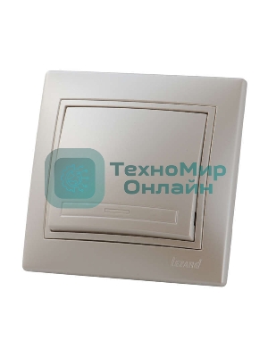 Выключатель 1-кл. СП Мира 10А IP20 жемчуж. белый перламутр LEZARD 701-3030-100