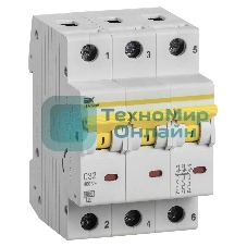 Выключатель автоматический трехполюсный ВА47-60M 3Р 32А 6кА С MVA31-3-032-C IEK
