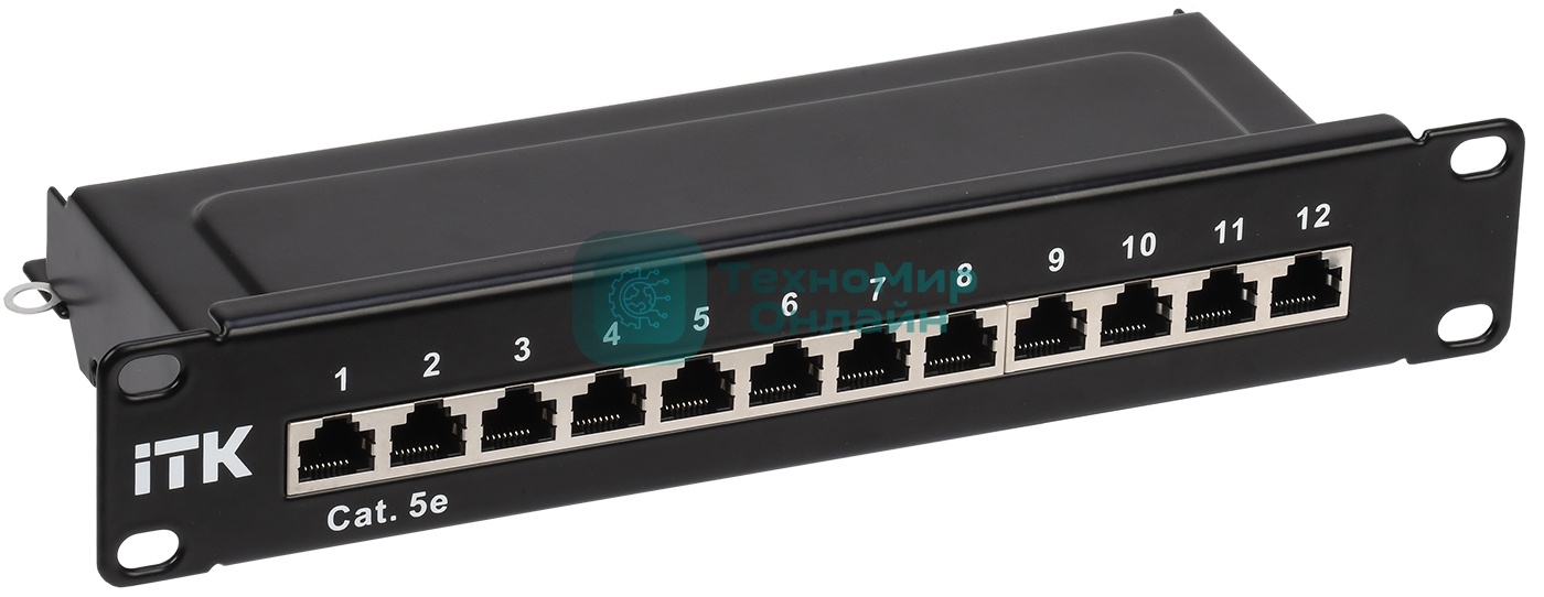 Патч-панель IEK ITK 1U кат.5E STP 12 портов 10