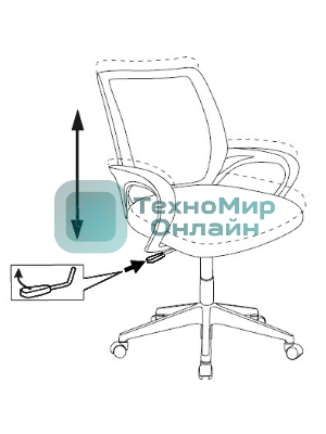 Кресло Бюрократ CH-W695NLT TW-03A TW-18 салатовый, сетка/ткань, 120 кг, механизм качания