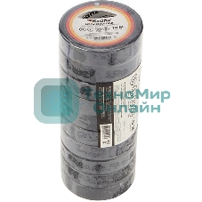 Изолента ПВХ Kranz 0.13х15 мм, 10 м, черная (10 шт./уп.)