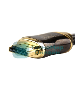 Кабель HDMI 19M/M,ver. 2.1, 8K@60 Hz 2m метал разъемы, нейлоновая оплетка Telecom TCG300-2M