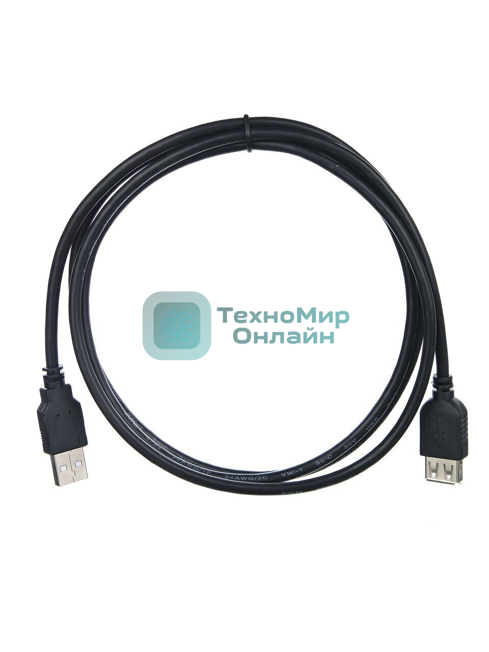 Кабель-удлинитель TELECOM USB2.0 Am-->Af 1,5 м черный TUS6990-1.5M